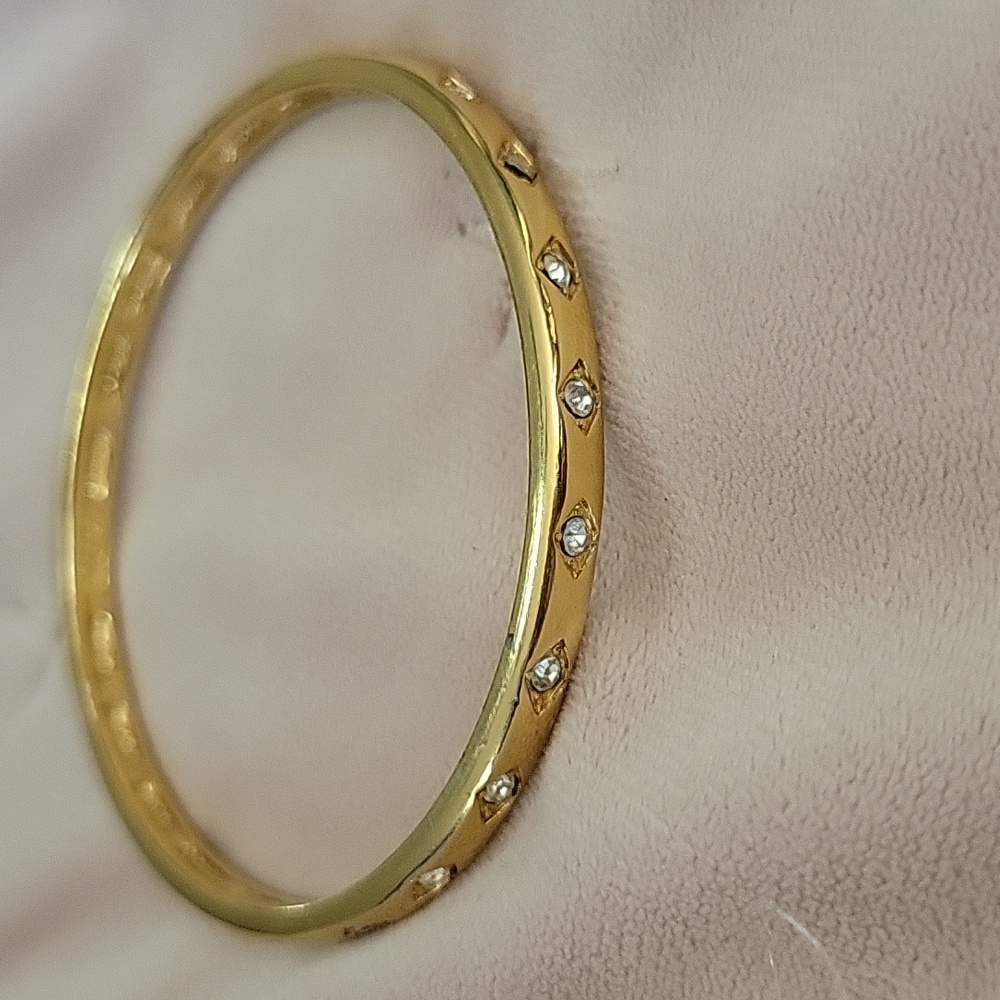 Monet gold tone rhinestones bangle
